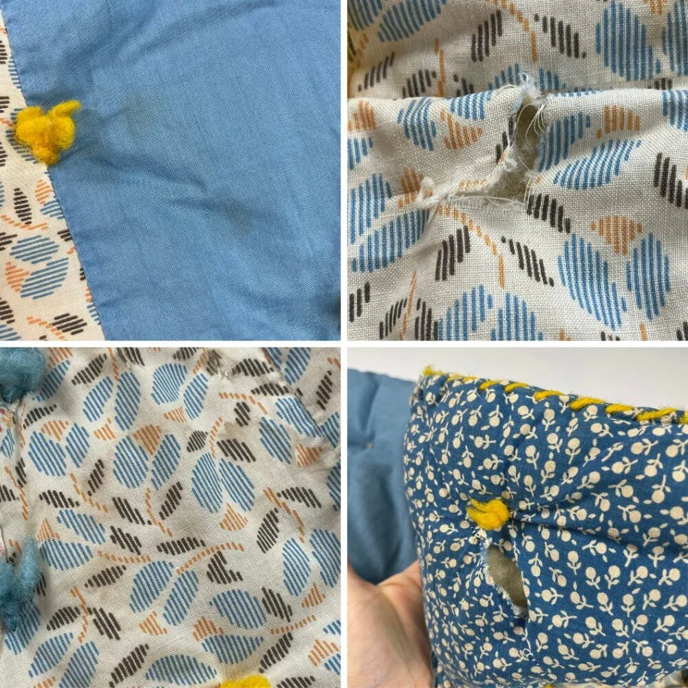 Antique 1920s Quilt Historical Society Dresden Patchwork Vintage Handmade Unique